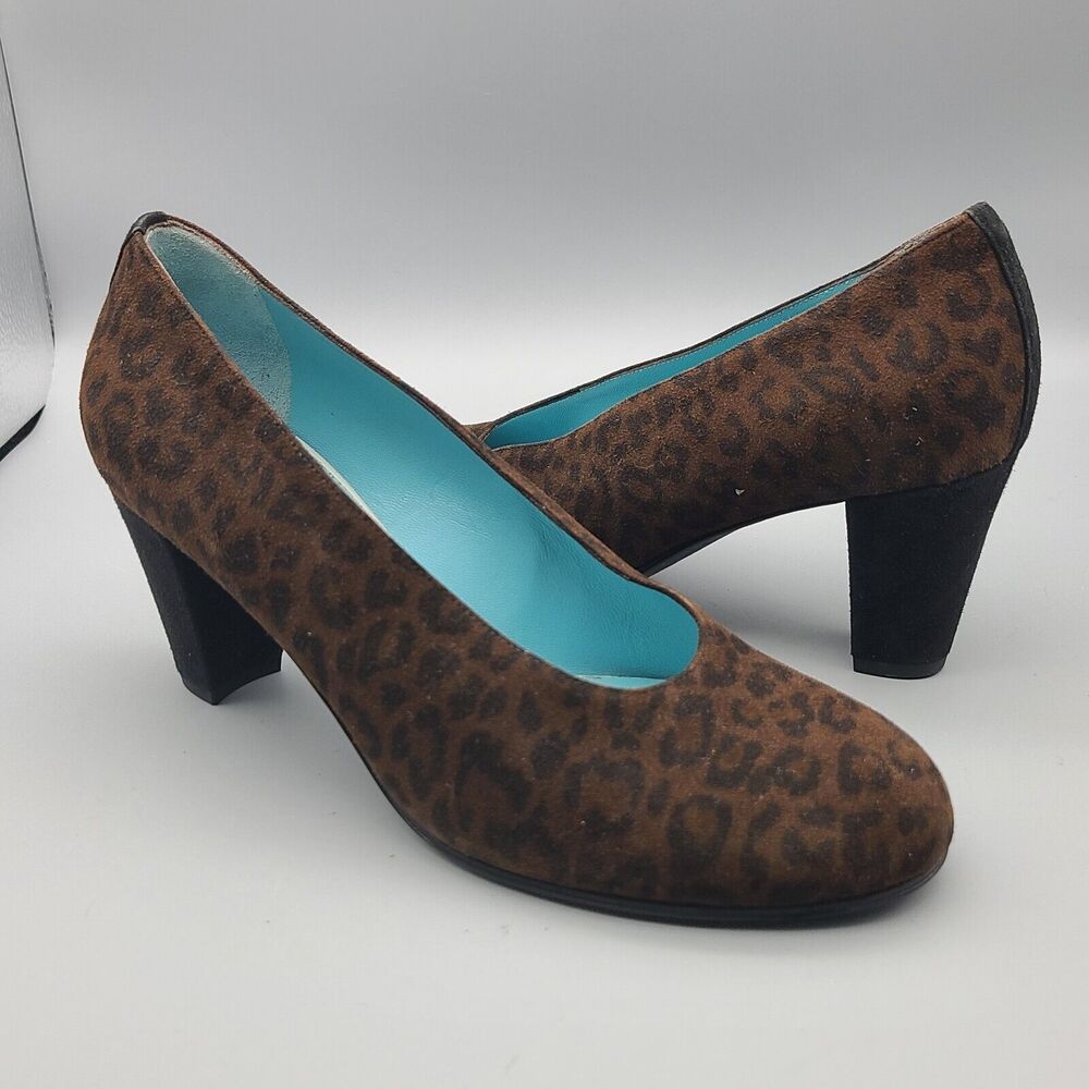THIERRY RABOTIN women pumps heels Leopard Print Suede  ITALY sz 7 37.5 new
